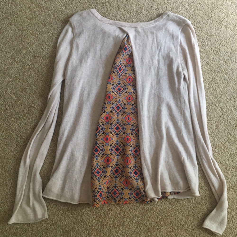 Anthropologie Sweater Split Back Pullover Top - image 4